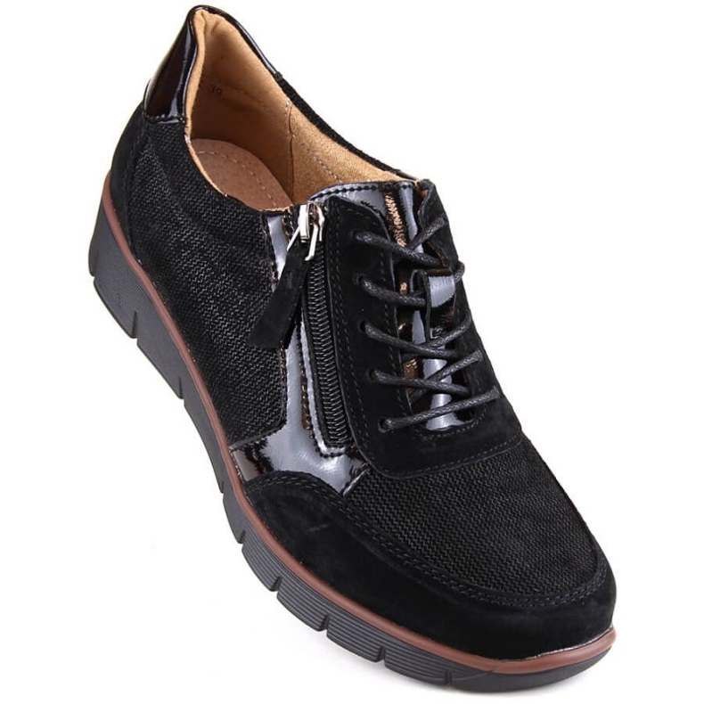 Filippo W PAW467 chaussures compensées en cuir noir le noir 1