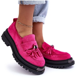 PS1 Chaussures en Daim Mocassins Femme Fuchsia Ramvli rose 8