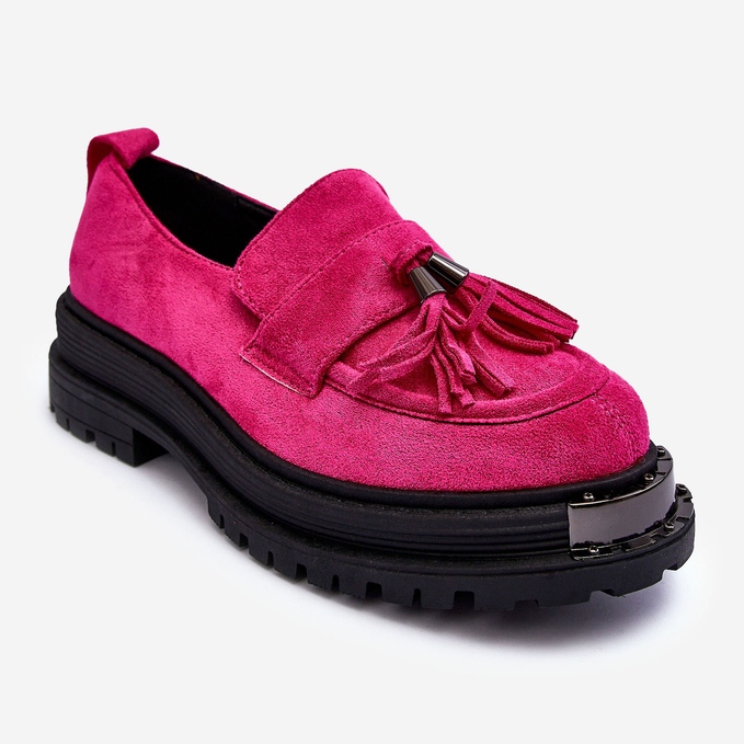 PS1 Chaussures en Daim Mocassins Femme Fuchsia Ramvli rose 1