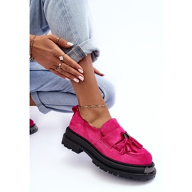 PS1 Chaussures en Daim Mocassins Femme Fuchsia Ramvli rose 7