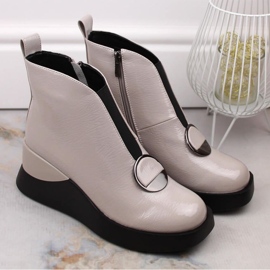 D&amp;A S.Barski Premium Collection W OLI228B bottes compensées grises 2