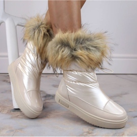 Bottes de neige à plateforme Big Star W INT1924B avec fourrure, beige 1