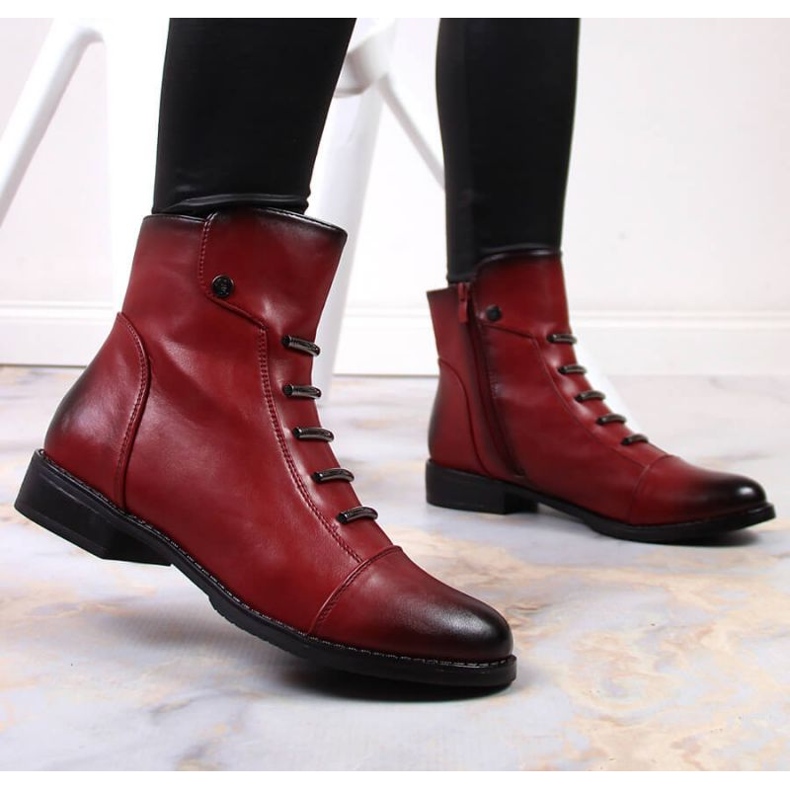 Jezzi W JEZ52G bottines isolées avec décorations, rouge 1