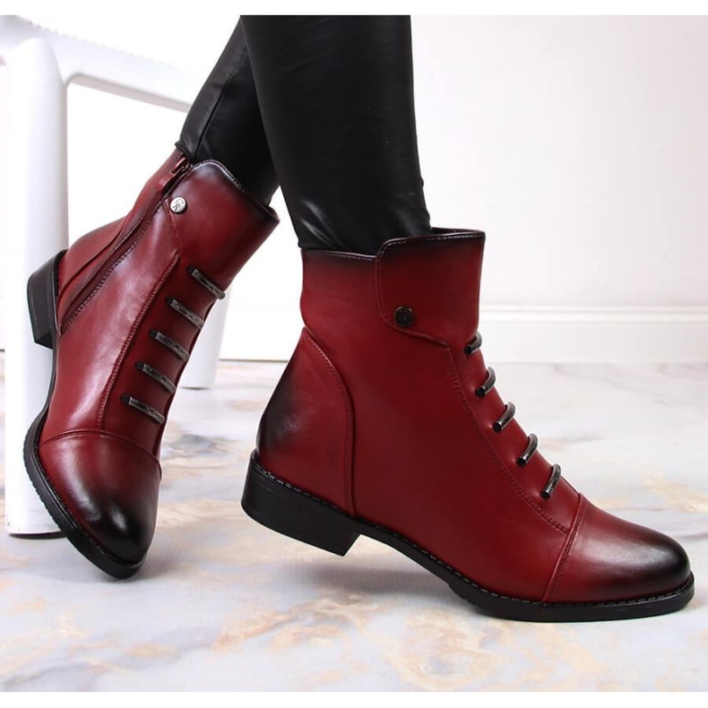 Jezzi W JEZ52G bottines isolées avec décorations, rouge 2