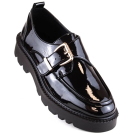 Chaussures laquées à boucle Vinceza W JAN237B, noir le noir 1