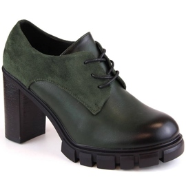 M.Daszyński W SAN19C chaussures à talons hauts et plateforme, vert 1