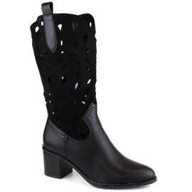 M.Daszyński W SAN20A bottes isolées ajourées, noir le noir 1