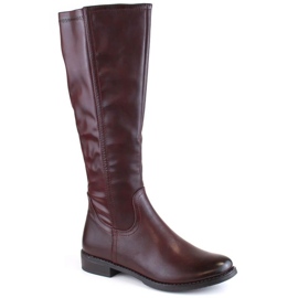 Bottines isolées à talons plats M.Daszyński W SAN21A, bordeaux violet 1