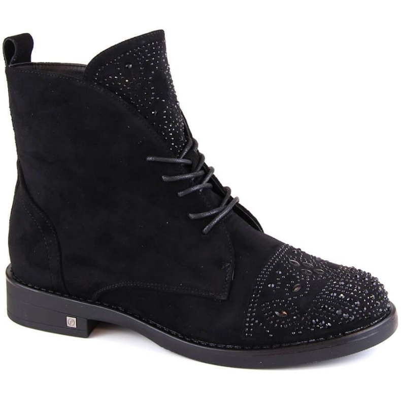 Bottines avec zircons Potocki W WOL176 noir le noir 1