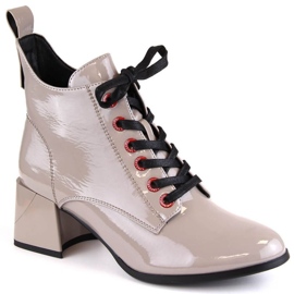 Bottines vernies D&amp;A S.Barski Premium Collection W OLI230B taupe 1