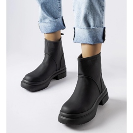 Bottines Clotilde isolées en caoutchouc noir le noir 1