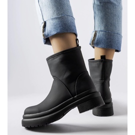 Bottines Clotilde isolées en caoutchouc noir le noir 2