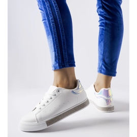 Baskets classiques blanches avec strass Dina 2