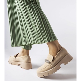 Mocassins beiges à semelle massive Macario 1