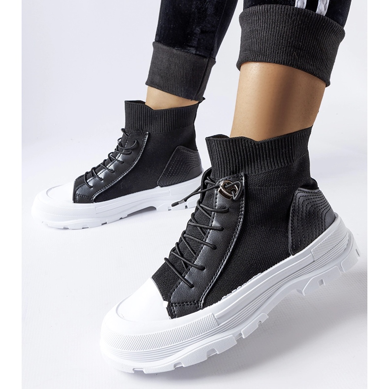 Inna Baskets chaussettes montantes Fredo noires le noir 1