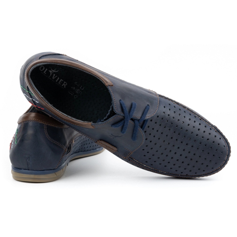 Olivier Chaussures ajourées homme 563 bleu marine 3
