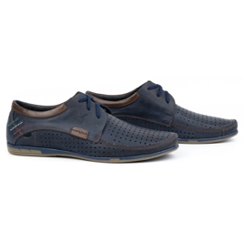 Olivier Chaussures ajourées homme 563 bleu marine 1