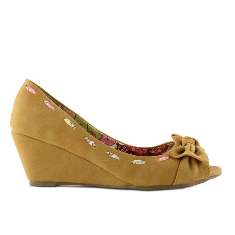 Escarpins compensés 77-79 camel brun 1