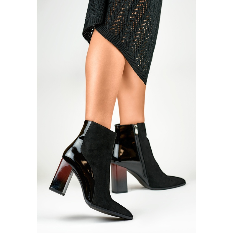 Bottes à talons hauts pour femmes élégantes noir 1