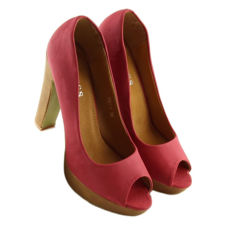 Talons blocs 2521-1 escarpins rouges 1