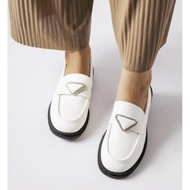Mocassins blancs ornés de strass Marsilius 1