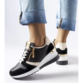 Baskets compensées Ashland noires 1