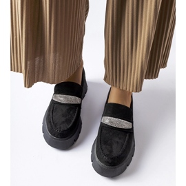 Mocassins noirs à semelle massive Macario le noir 2