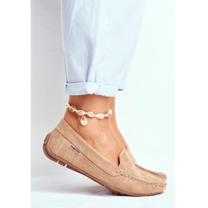 Evento Mocassins Femme Beige Daim Morreno 2