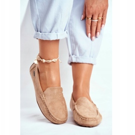 Evento Mocassins Femme Beige Daim Morreno 1
