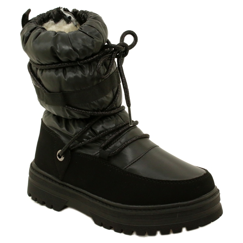 Bottes de neige des filles imperméables Miss Evento 23dz23-6585 noir 1