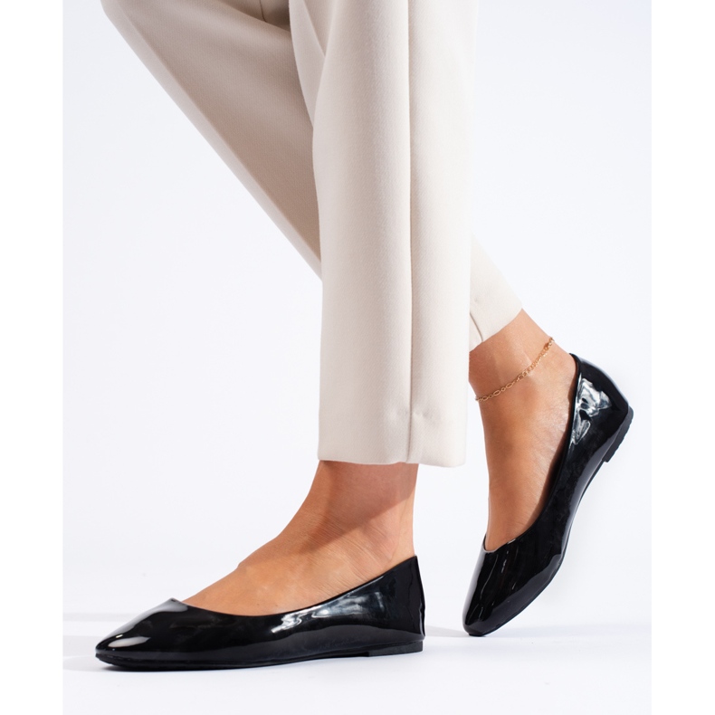 Ballerines femme Shelovet vernies noires le noir 1
