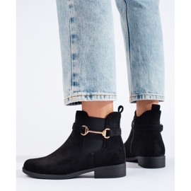 Bottes femme en daim noir Shelovet le noir 3