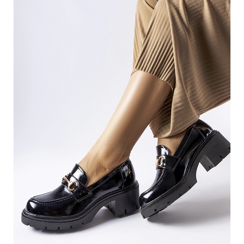 Chaussures à talons Fabrizio en cuir verni noir le noir 2