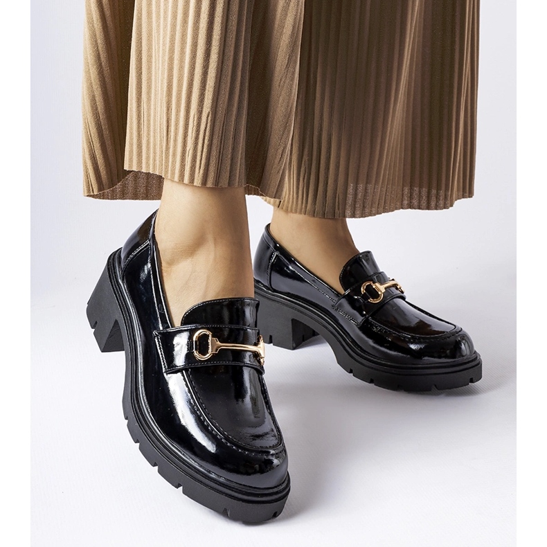 Chaussures à talons Fabrizio en cuir verni noir le noir 1