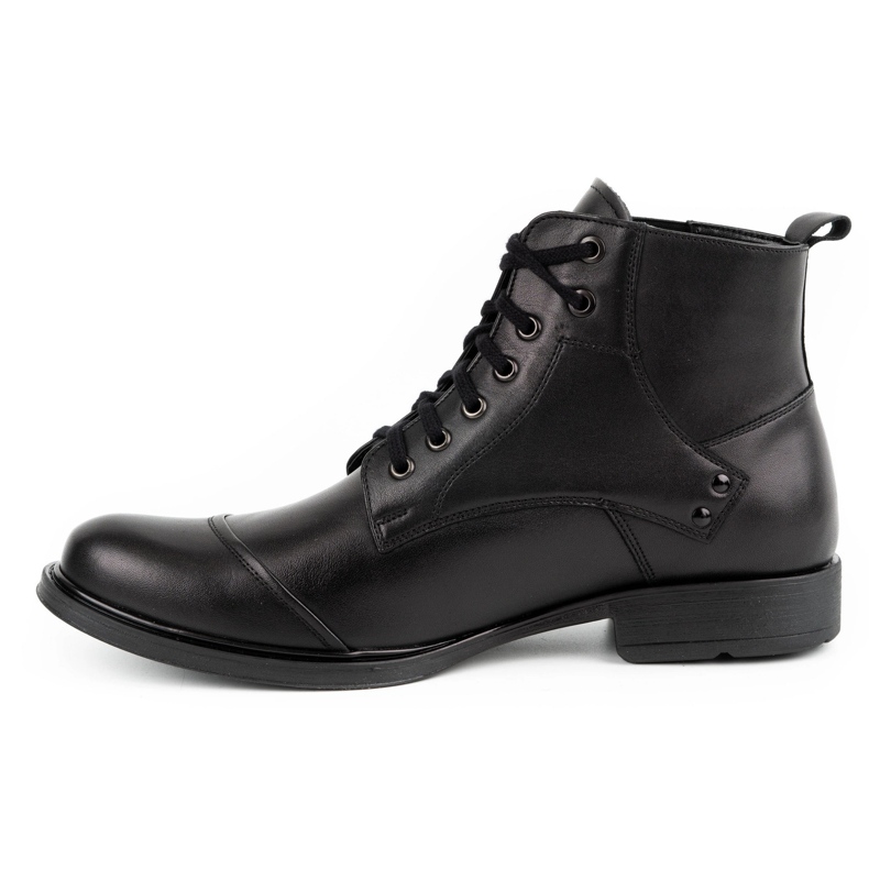 Olivier Bottes d'hiver en cuir pour hommes 7005KB noir le noir 3 Olivier Bottes d'hiver en cuir pour hommes 7005KB noir le noir 3