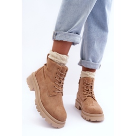 PM1 Bottines isolées Trappers en daim, beige foncé Alden 5