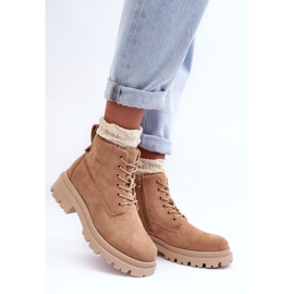 PM1 Bottines isolées Trappers en daim, beige foncé Alden 4