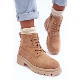 PM1 Bottines isolées Trappers en daim, beige foncé Alden 8