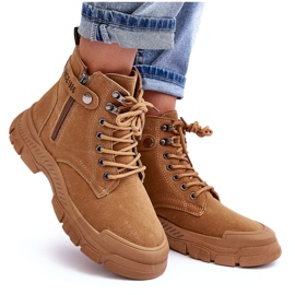 PS1 Boots Femme Daim Isolées Camel Jailina brun 9