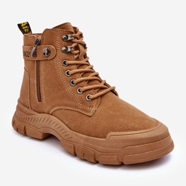 PS1 Boots Femme Daim Isolées Camel Jailina brun 1