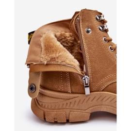 PS1 Boots Femme Daim Isolées Camel Jailina brun 2