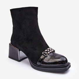 Bottes en Daim sur Bloc Massif S.Barski MR870-70 Noir le noir 3