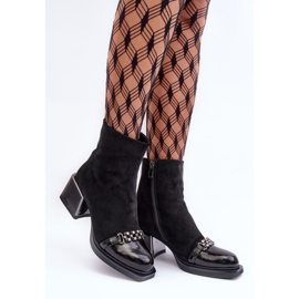 Bottes en Daim sur Bloc Massif S.Barski MR870-70 Noir le noir 5