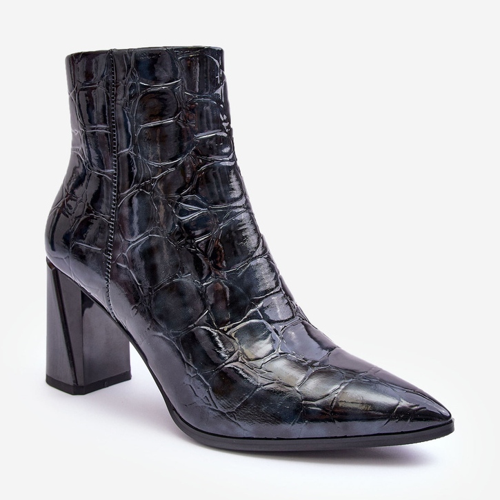 Bottines vernies S.Barski MR870-58 Bleu marine 1