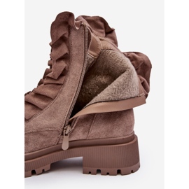 PS1 Bottines Worker Isolées En Daim À Talon Plat, Nacelle Beige Foncé 2