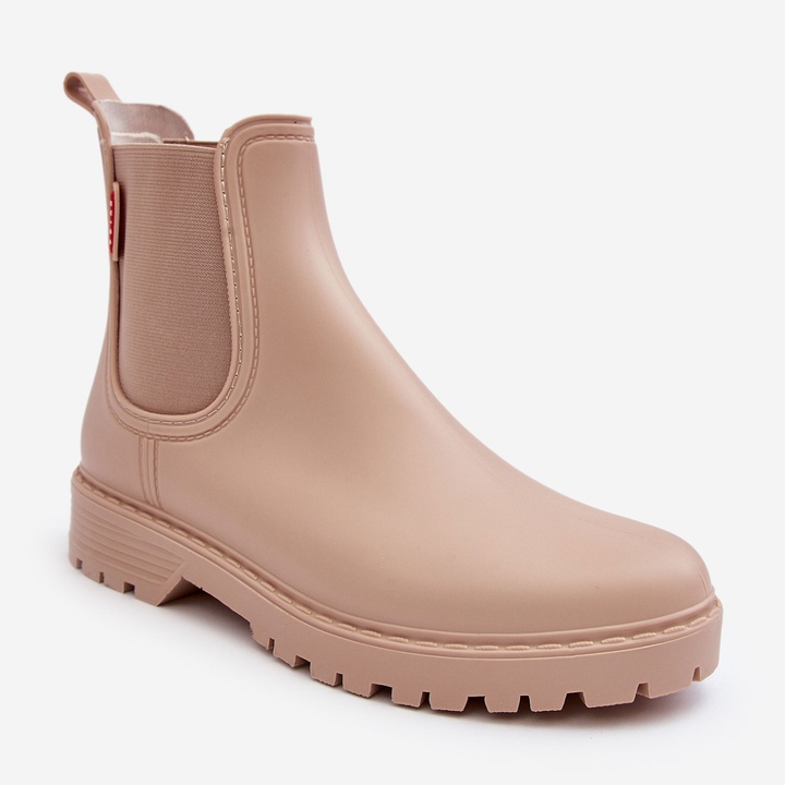 PS1 Bottines en caoutchouc basses Birella pour femmes beiges 1
