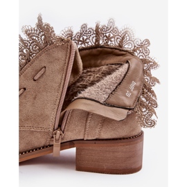 Bottines Plates Femme Daim Beige Klemovia 5