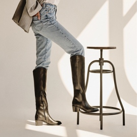 Marco Shoes Santiags Iolanda avec coutures décoratives noir 1