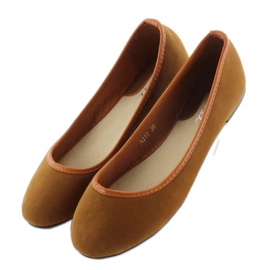Ballerines à liseré A310 camel brun 1