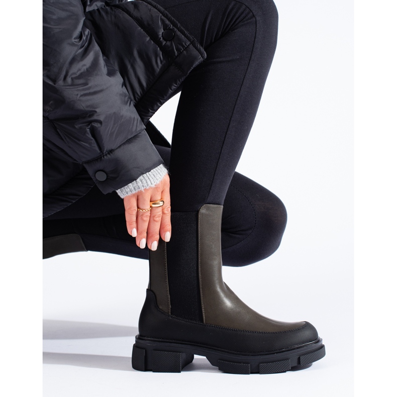 SHELOVET Bottines hautes à enfiler B20 noir 1